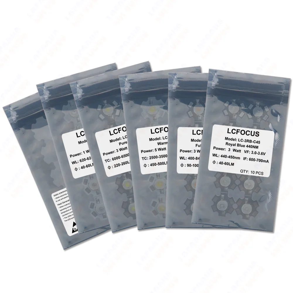 High Power LED COB Chip 1W 3W 5W Warm Cool White Red Blue Green Yellow Full Spectrum 660nm 440nm For Grow Light Aquarium Lamps - Image 4