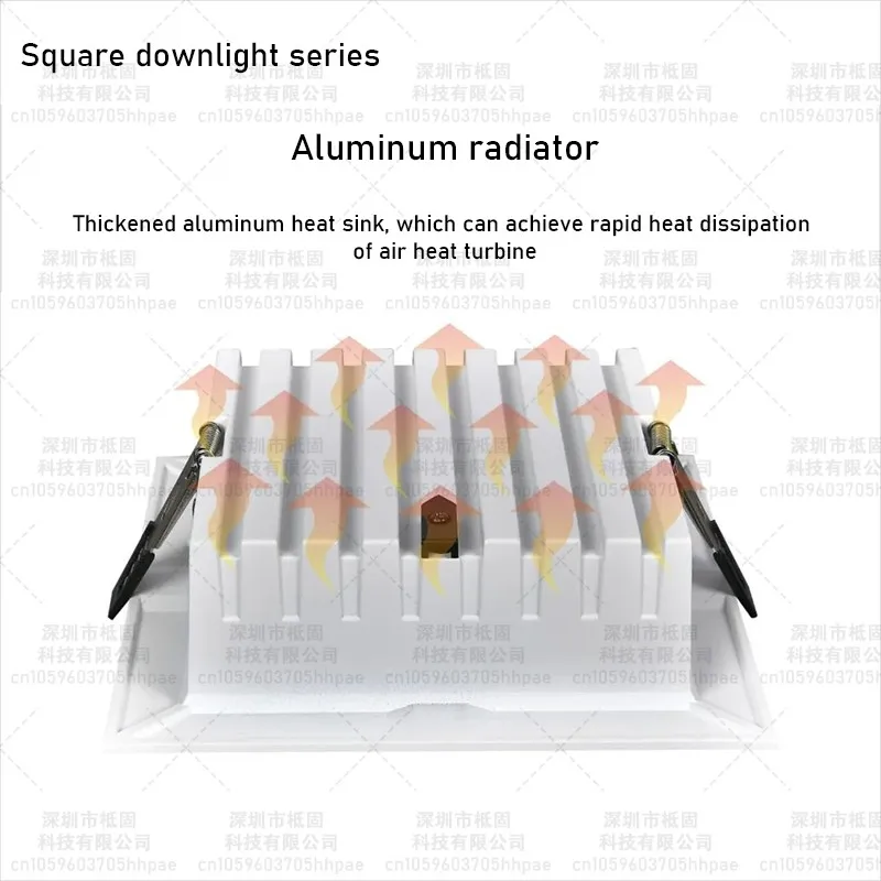 Embedded Square LED Downlight Anti Glare Cob Ceiling Spotlight Home Indoor Lighting Lights 7w 12w Bedroom Aisle Spot Lamp AC220v - Image 2