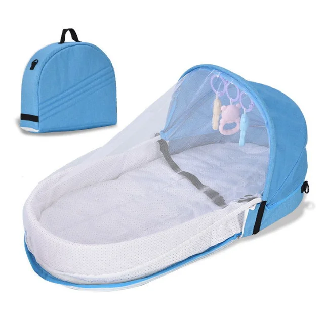 Portable Kids Baby Bed For Newborn Protection Mosquito Net With Bassinet Baby Foldable Breathable Infant Sleeping Basket