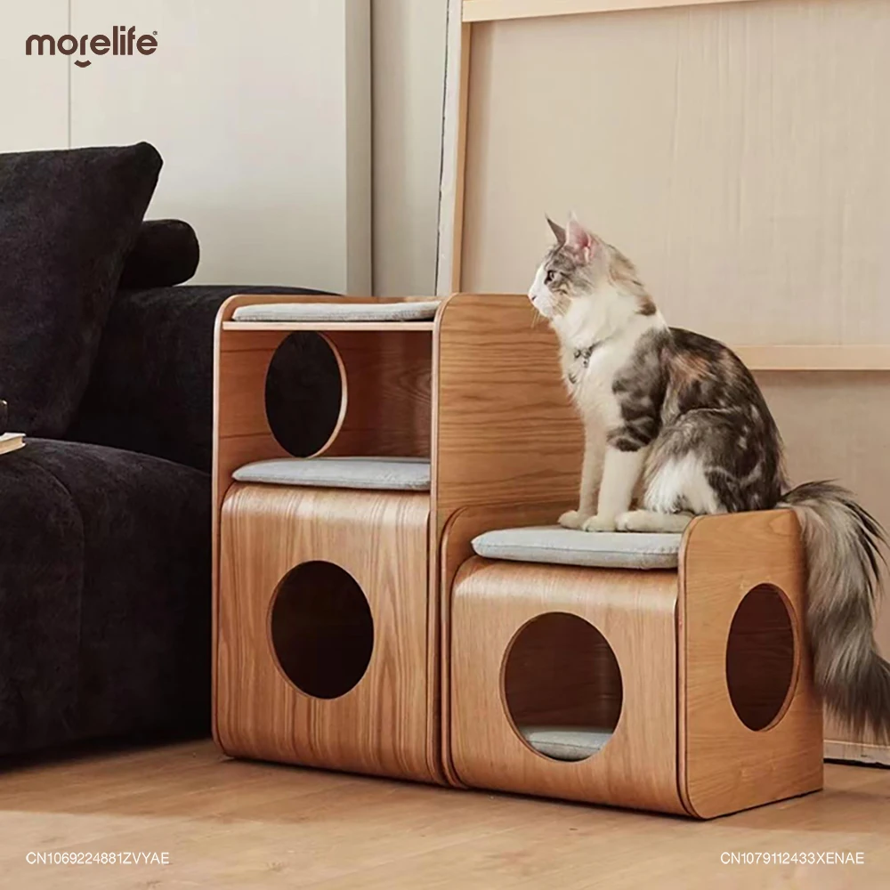 Originality Four Seasons Universal Removable Washable Cat Beds Mats Cat Nest Shared Wood Pet Dog Nest Nightstands Pet Furniture - Image 2