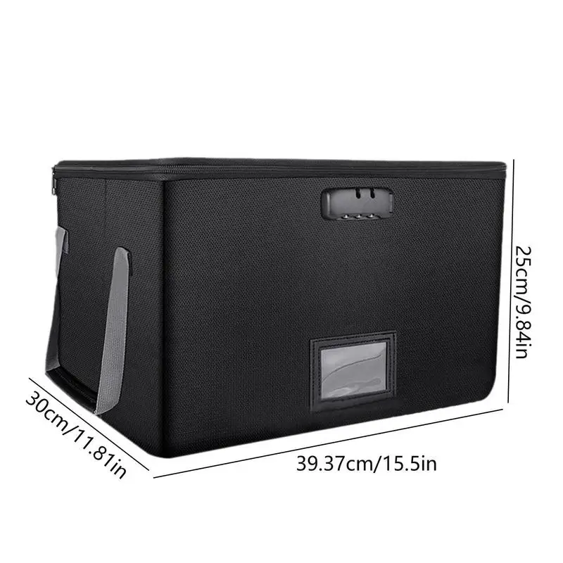 Fire Proof Document Safe Box Waterproof Safe Box Locking File Box Sealed Portable Large Capacity Filing Cabinet Organizer For - Image 6