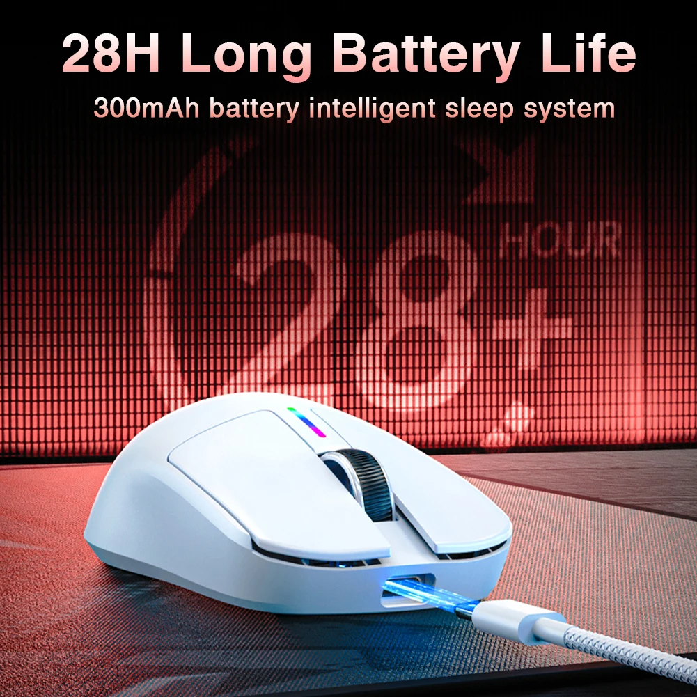 LB-M6 PAW3311 Bluetooth Mouse with Touch Magnetic Charging Dock 57g Ultra-Light 12000 DPI Triple Mode Gaming Mouse - Image 5