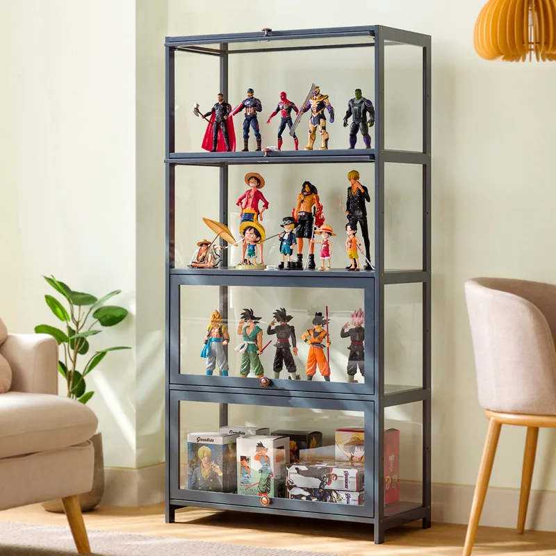 FIGURE-Acrylic Storage Box for Lego Toys Bookcase, Clear Display Cabinet, Dustproof Shelf, Clear Glass-like Shelf - Image 4