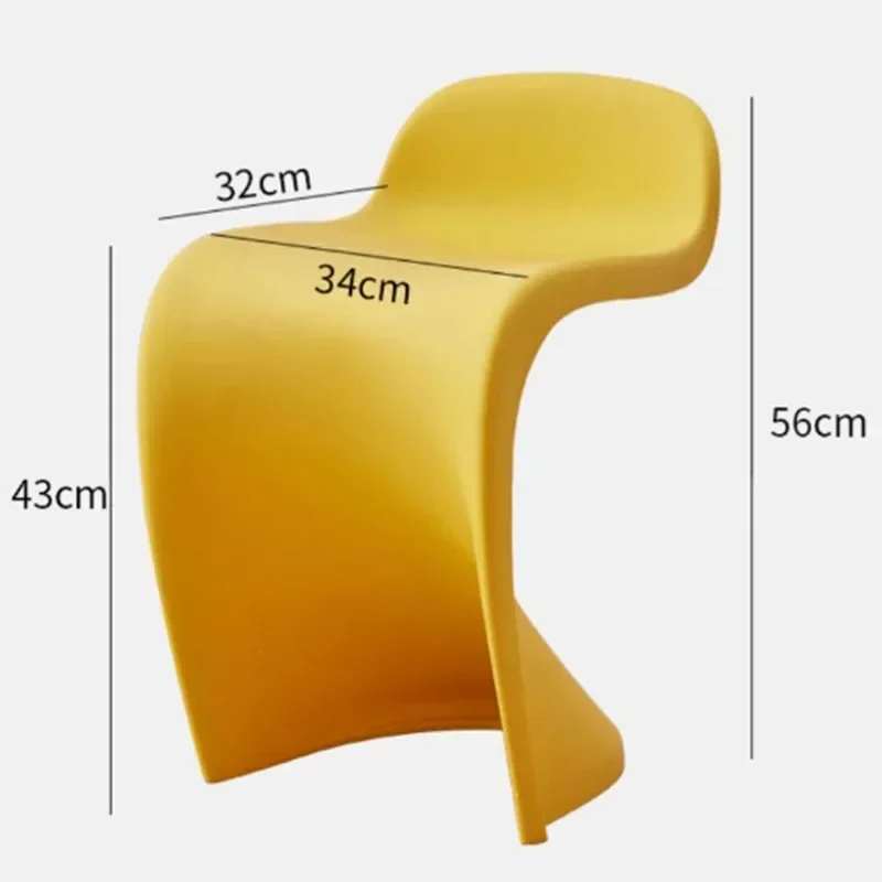 Portable Dining Chairs Lightweight Makeup Chair Modern Design Living Room Single Chair Multifunction Stackable Household Chairs - Image 6