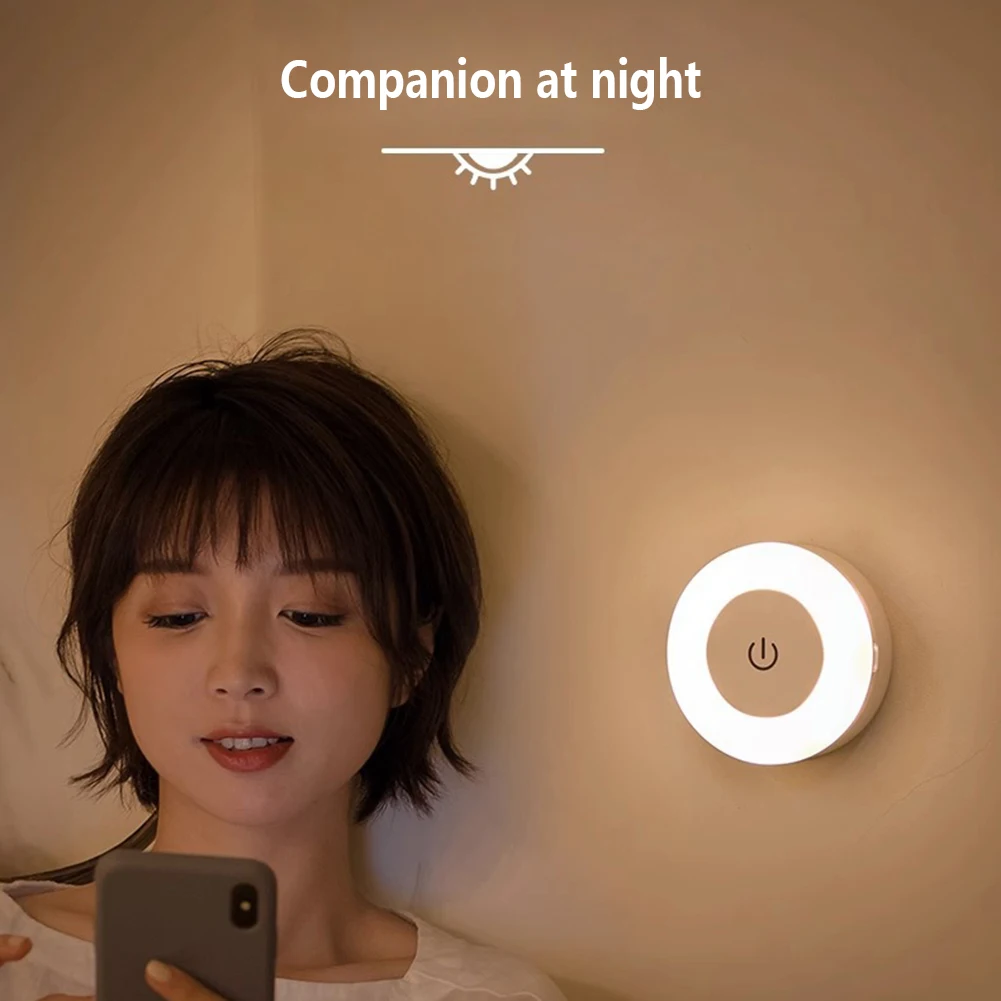 0.6W LED Night Light Wall Nights Lamp Wireless Rechargeable Touch Light With Magnetic Dimmable Baby Nursery Lamp For Kitchen - Image 4