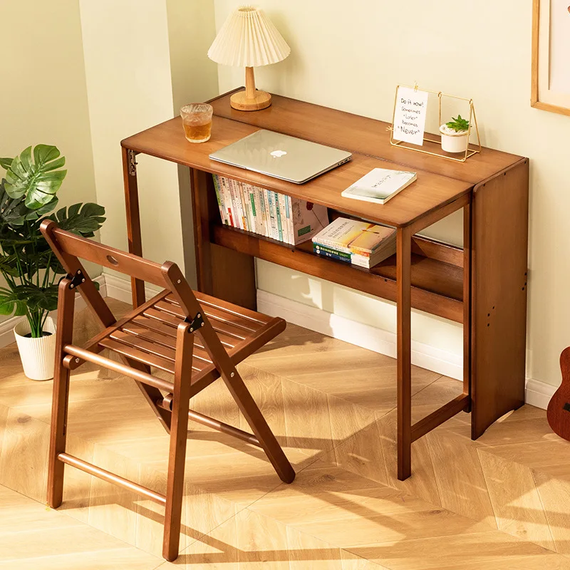 Office Desks Bamboo Folding Desks Computer Bedroom Bedside Desk Writing Work Desk Modern Portable Brief Tables Home Furniture