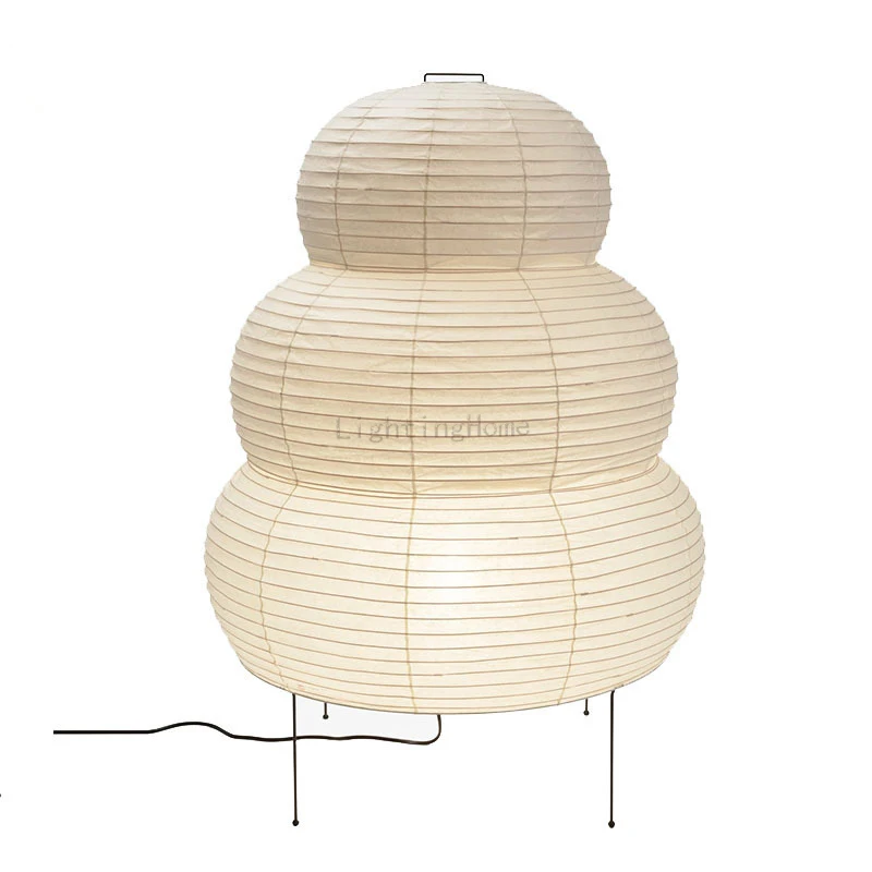 Japanese Design Akari Wabi-sabi Table Lamp White Rice Paper Decorative Desk Lights for Bedroom Living/Dining Room Study Loft - Image 2