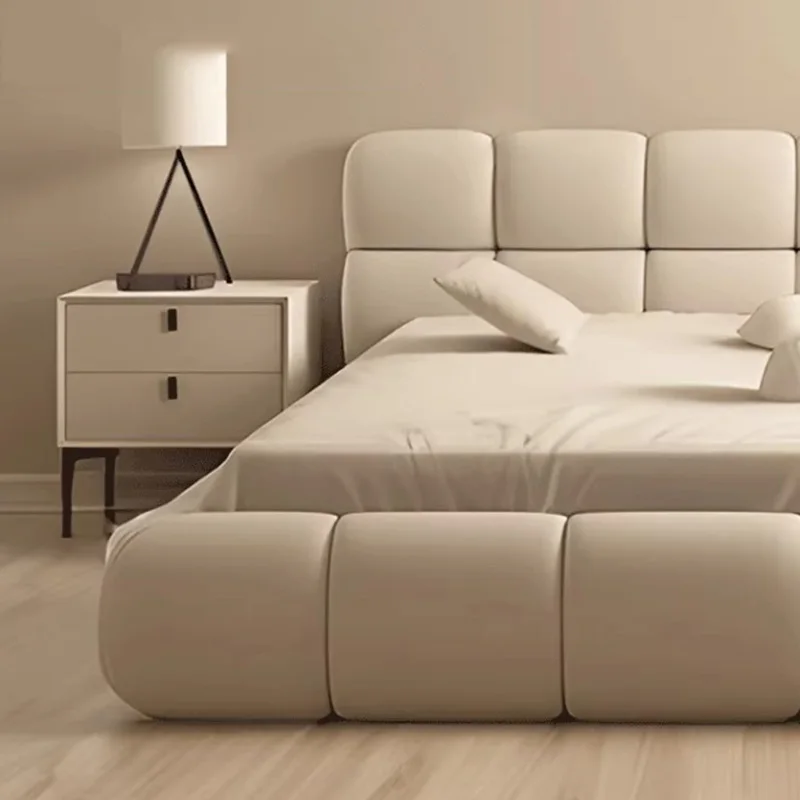 Unique Double Bed Bedroom Aesthetic Europian Nordic Bed Queen Size Minimalist Camas De Matrimonio Dormitorio Home Furniture - Image 4
