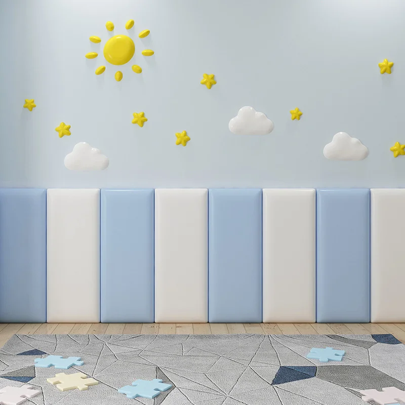 Bed Headboard 3D Wall Stickers Self-adhesive Head Board Wall Panels Wallpaper Tatami Anti-collision Wall Mat Pad Foam Cushion - Image 5