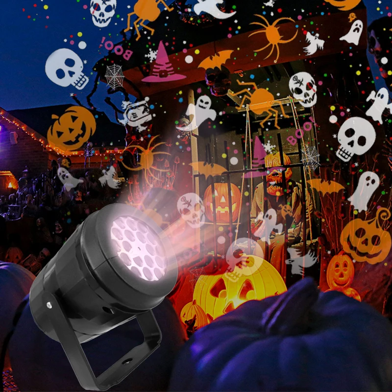 USB Power Halloween Decoration Projector Light Pumpkin Spider Bat Dynamic Pattens Projector Night Light for Bedroom Room Party - Image 6