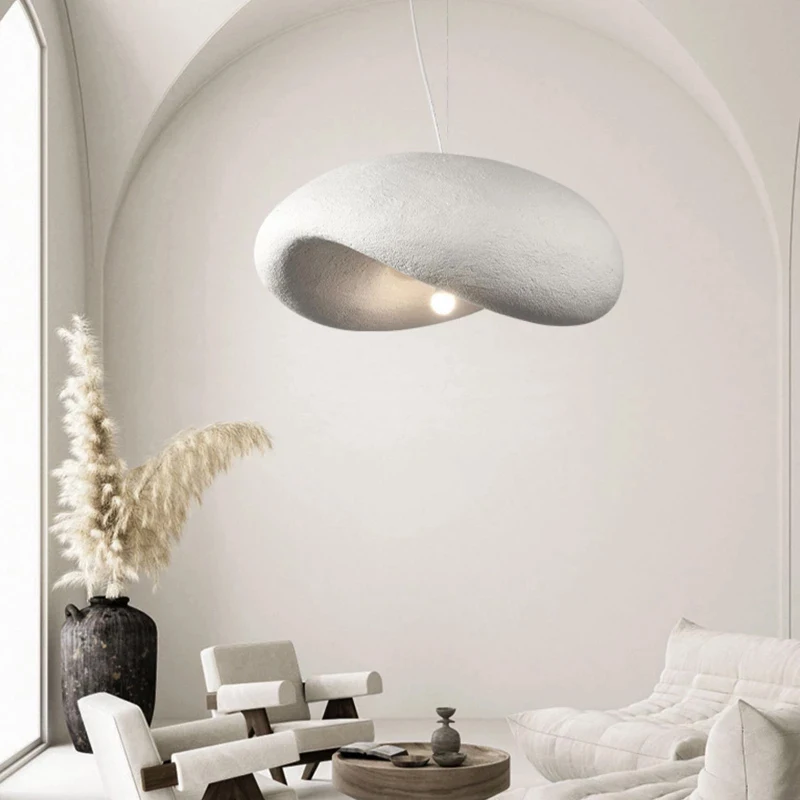 Wabi sabi pendant light Nordic Minimalist Cream Style Led white hanging lamp Living Dining Room Home Decor coffee tables light - Image 2