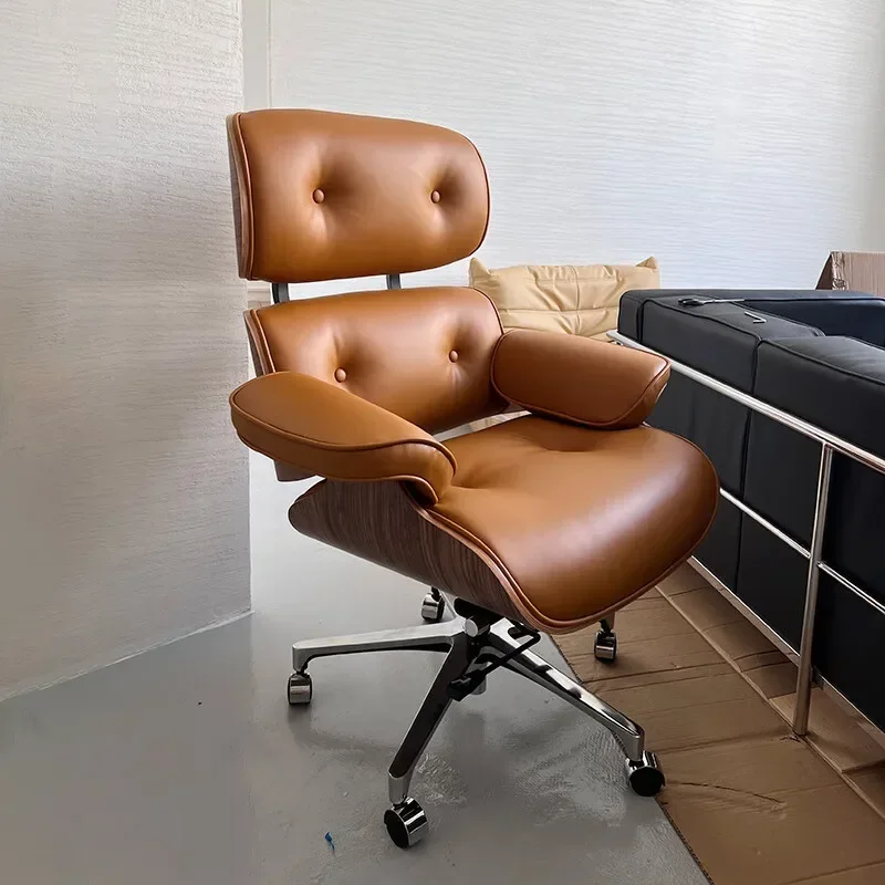 Silent wheels Design Computer Office Chair Lumbar Back Support Modern Work Boss Comfortable Chair