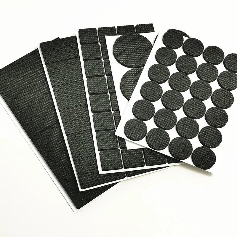 Self Adhesive Furniture Pads Chair Legs Rug Non-slip Bumper Damper Floor Scratch Protector Mat Round Square Rubber Pads - Image 6