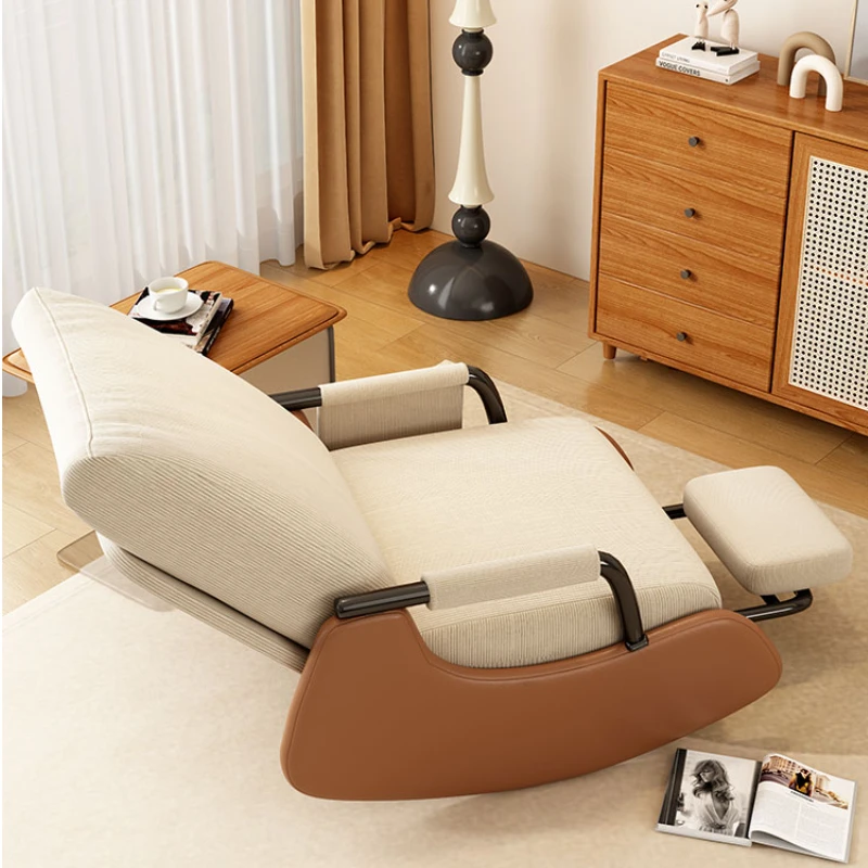 Nordic luxury reclining chair INS Folding rocking chair Living room relax lazy armchair designer soft Sofas ergonomic Furniture - Image 5