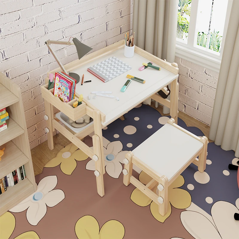 Baby Desk Child Children Table Children's Tables Kids Chair Set Study Students Chairs Student Mesitas De Noche Room Desks - Image 2