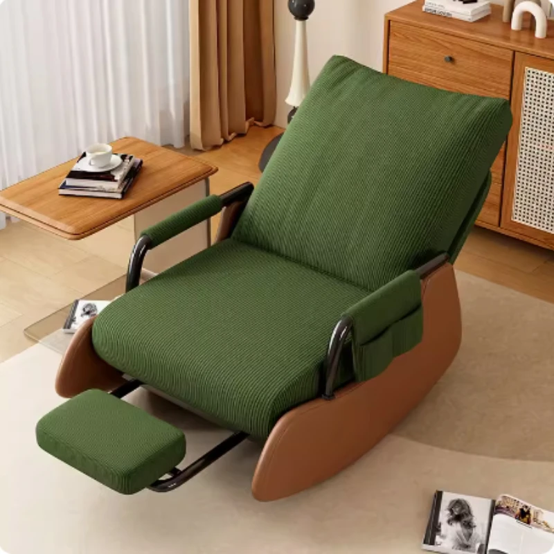 Nordic luxury reclining chair INS Folding rocking chair Living room relax lazy armchair designer soft Sofas ergonomic Furniture - Image 2