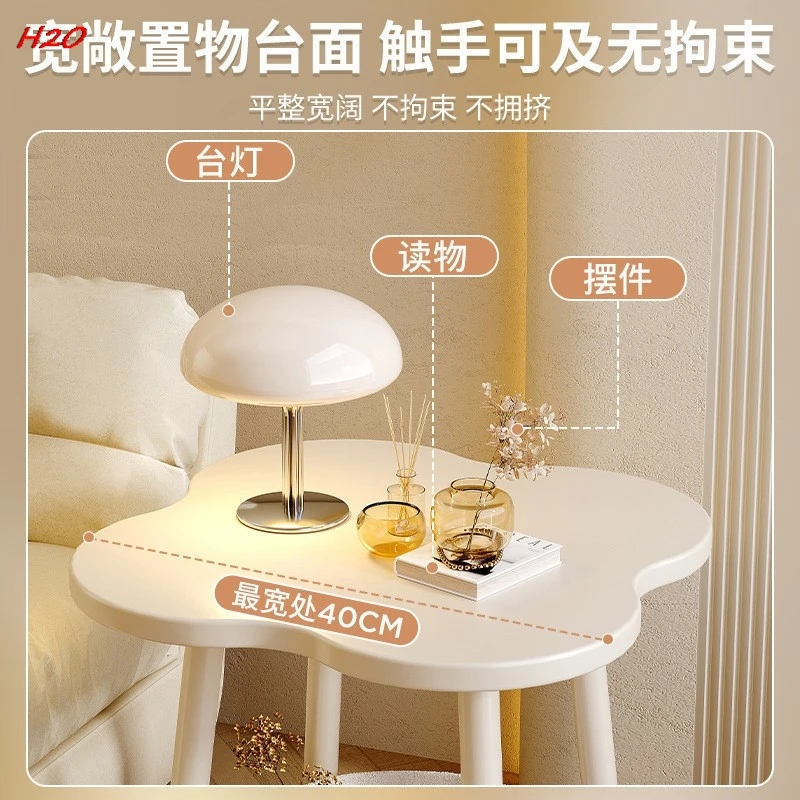 H2O Four-leaf Clover Sofa Side Several Bedroom Small Table Living Room Storage Table Creative Balcony Double Layer Coffee Table - Image 2