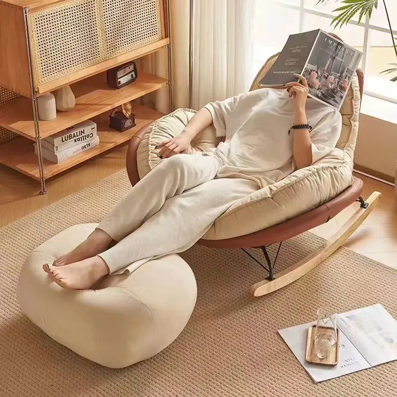 Nordic Modern Rocking Chairs Living Room Lazy Sofa Chair Big Rocking Chair Load capacity 200KG Sectional Home Room Furniture - Image 6