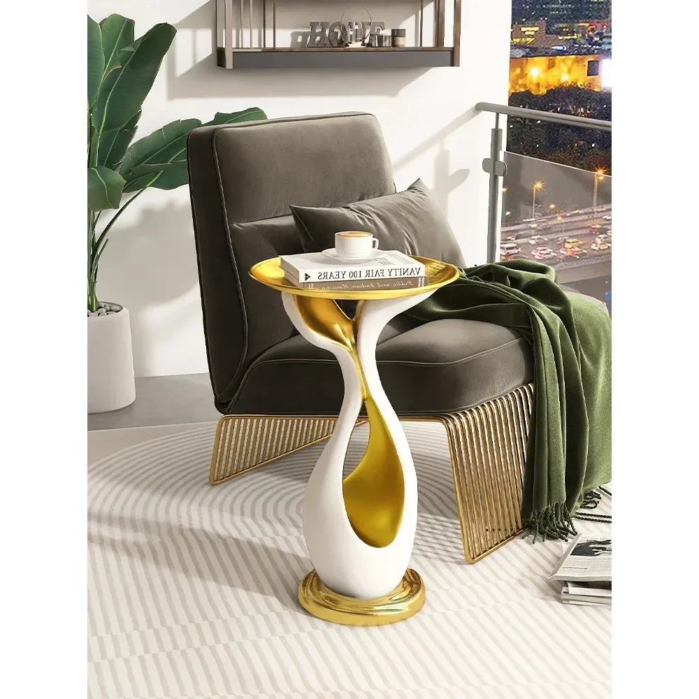 Modern Art Floor Decor Living Room Sofa Small Side Table Advanced Sense Tray Creative Corner Tables Light Luxury Furniture - Image 4