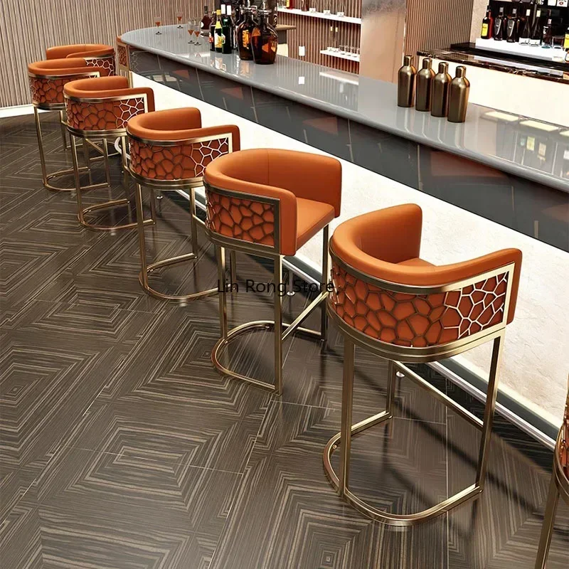 High Bar Stools Nordic Luxury Ergonomic Simple Bar Chairs Adjustable Aesthetic Bancos Para Barra Silla Alta Outdoor Furniture