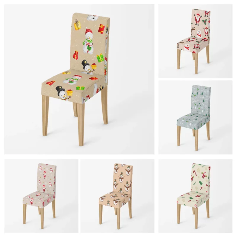 Home chair Covers kitchen adjustable dining elastic fabric chairs cover wedding Desk stretch back restaurant Merry Christmas