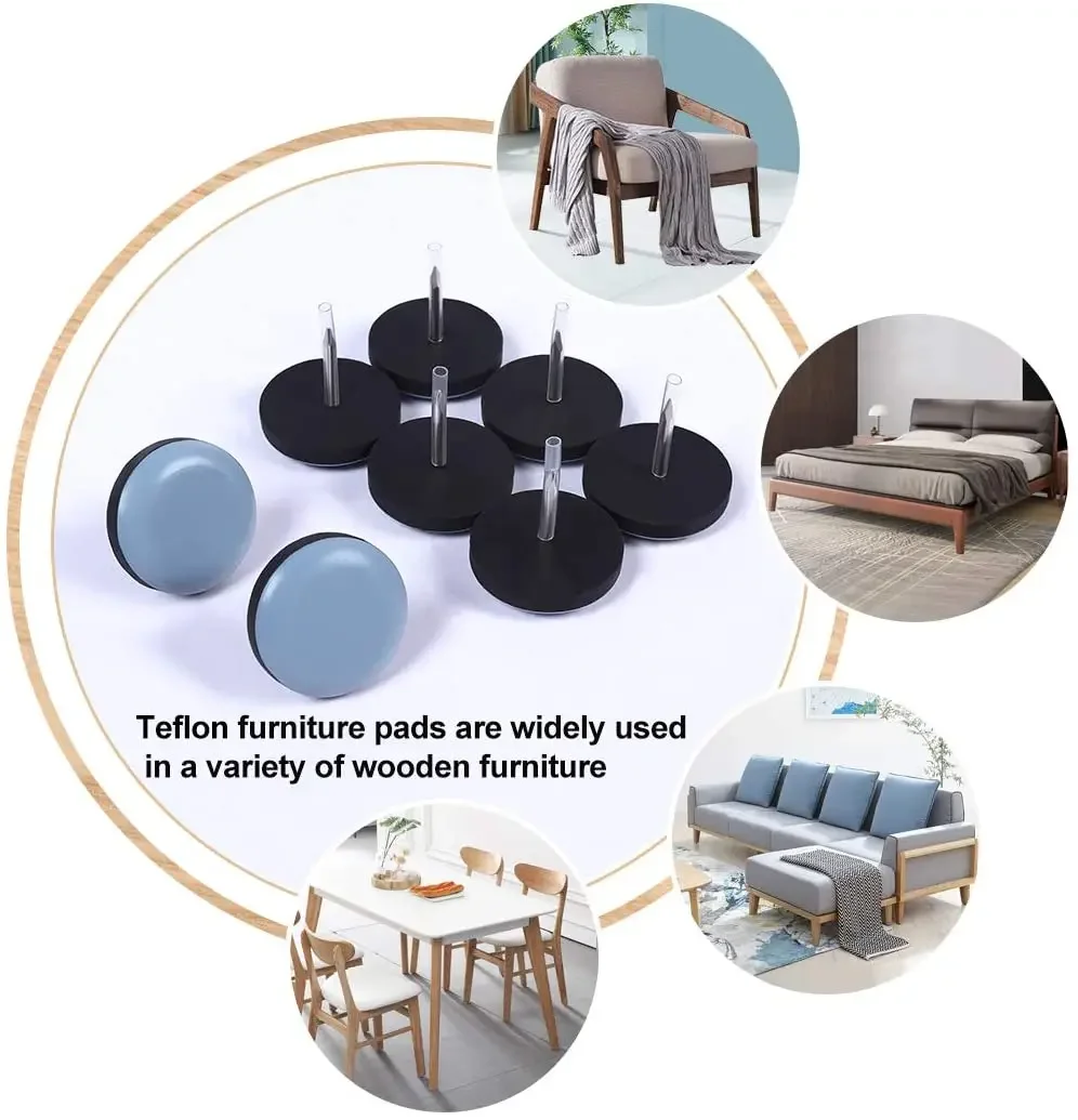 20pcs Furniture Sliders Chair Leg Movers Chair Leg Floor Protectors Slider Bumper Furniture Glide Nail for Hardwood Floors - Image 4