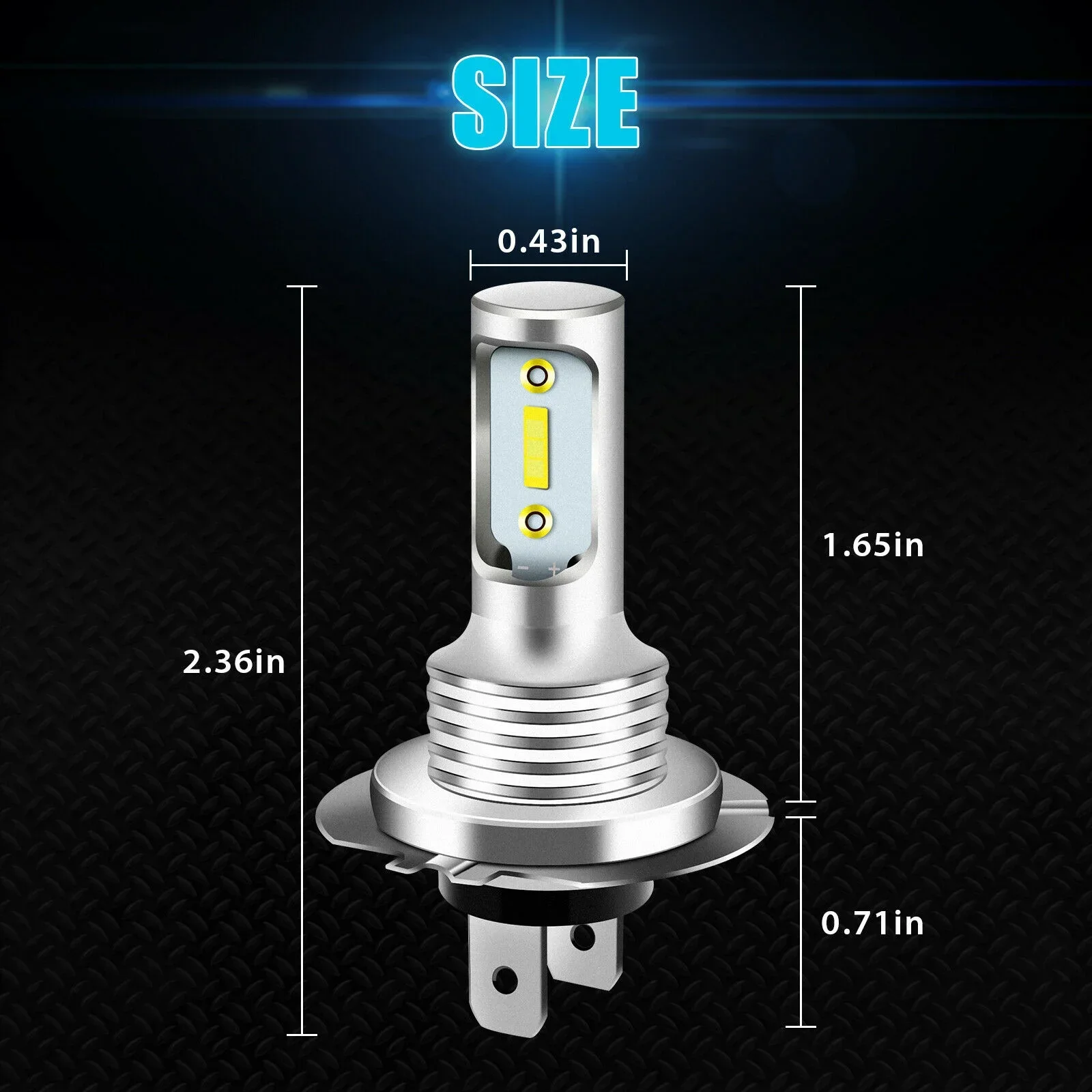 4 PCS H7 LED Headlight Bulbs High Low Beam 6000K Super White Lights Car Fog Lights Auto DRL H4 H8 H8 H11 Cob Chips 12V 24V 80W - Image 2