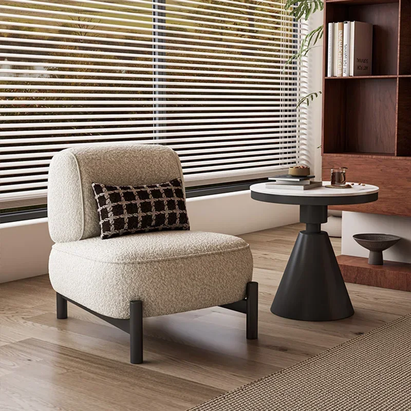 Comfortable Hotel Chair Balcony Black Comfy White Chair Italian Fabric Sillones Para Sala De Estar Living Room Furniture - Image 4