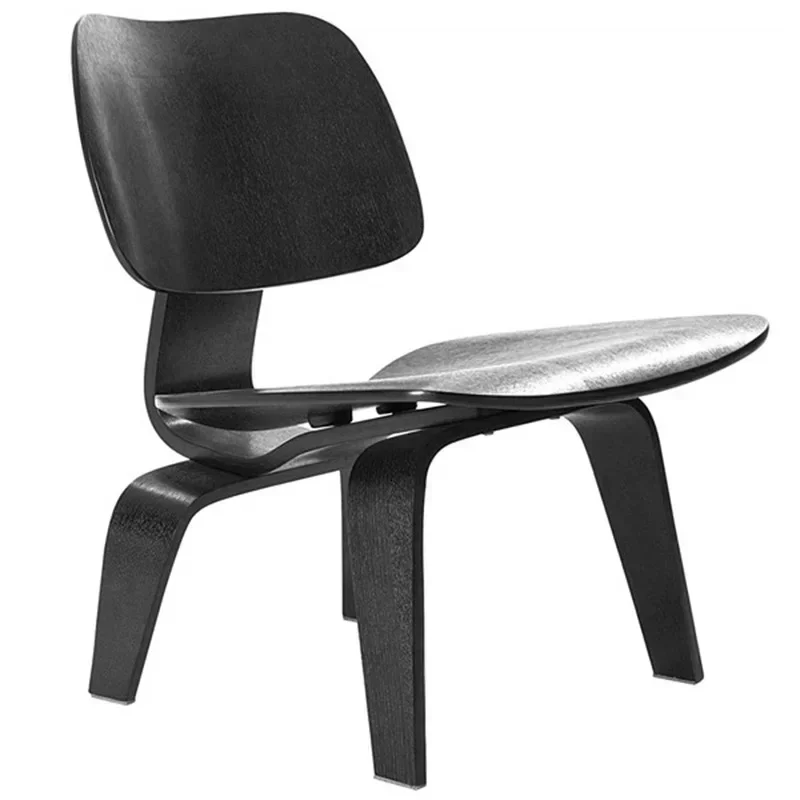 Molded Plywood Simple Leisure Chair Armchair Wood Legs Natural Living Room Century Wood Replica Accent Chairs Home Furniture