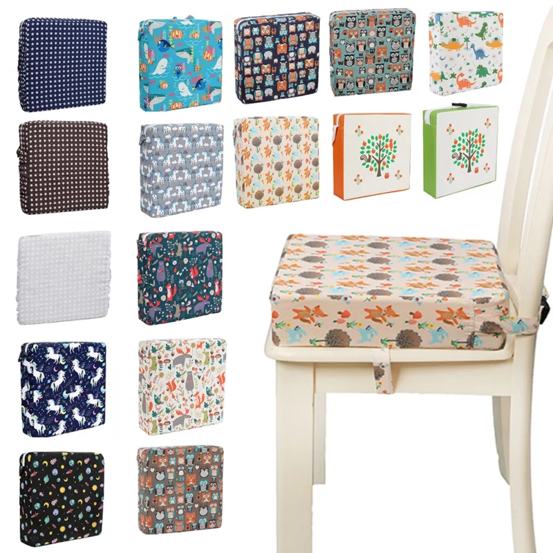 Baby Dining Chair Booster Cushion Removable Kids Highchair Seat Pad Star Chair Heightening Cushion Child Chair Waterproof Seat
