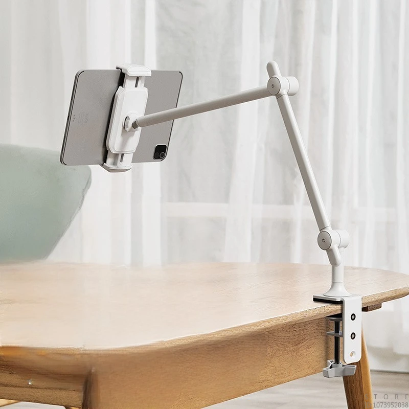 360° Cantilever Metal Desk Tablet Holder, Three-arm Suspension Adjustment, Suitable for 4.7-12.9-inch Mobile Phones and Tablets - Image 6