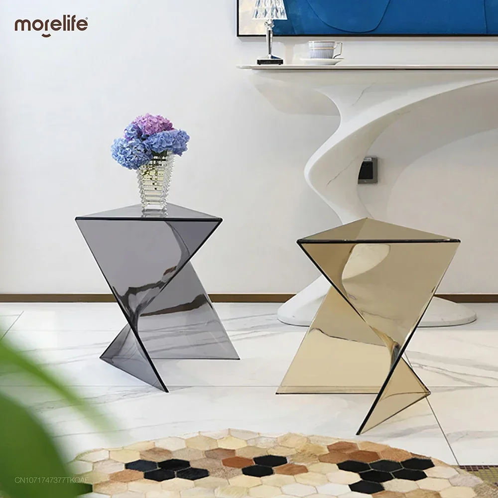 Nordic Acrylic Amber Color Coffee Table Living Room Transparent Side Table Creative Geometric Bedside Tables Furniture YX01+ - Image 4