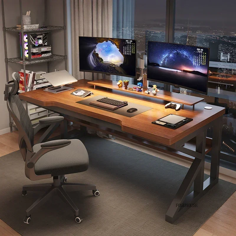 Nordic Wooden Computer Desks Simple Office Furniture Desktop ESports Gaming Desks Bedroom Home Student Study Writing Tables A - Image 2