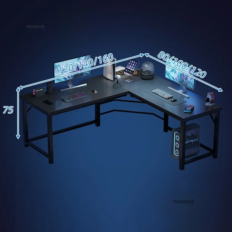 Nordic Corner Computer Desks Desktop Gaming Tables Home Double Desks Bedroom Office Desks Creative Corner Student Study Table A - Image 6