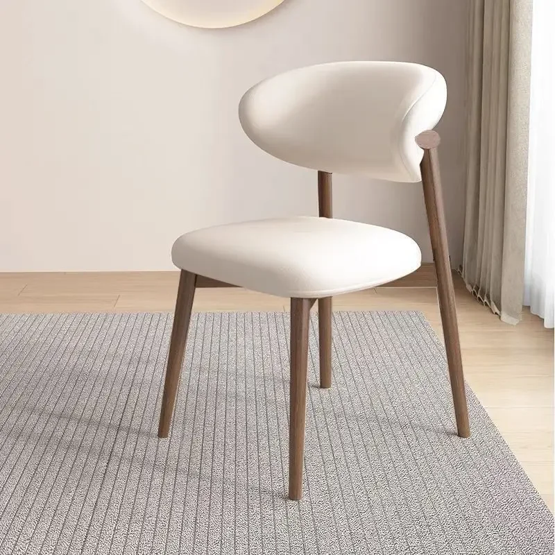 Modern Simple Nordic Dining Chair Home Backrest Light Luxury PU Leather Dining Chairs Restaurant Chair Living Room Furniture - Image 3