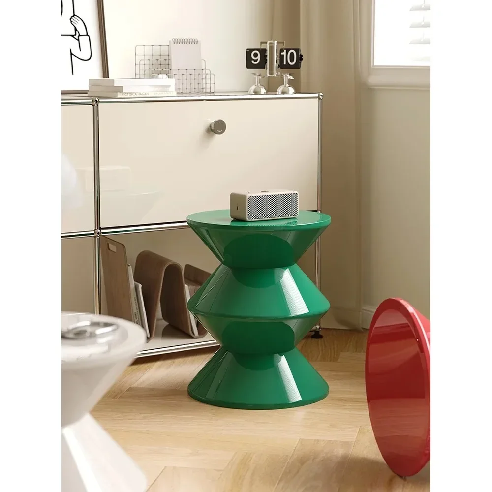 Round Coffee Table Plastic Nordic Home Furniture Living Room Sofa Side Tables Hallway Shoes Stool Balcony Small Desk Nightstands - Image 4
