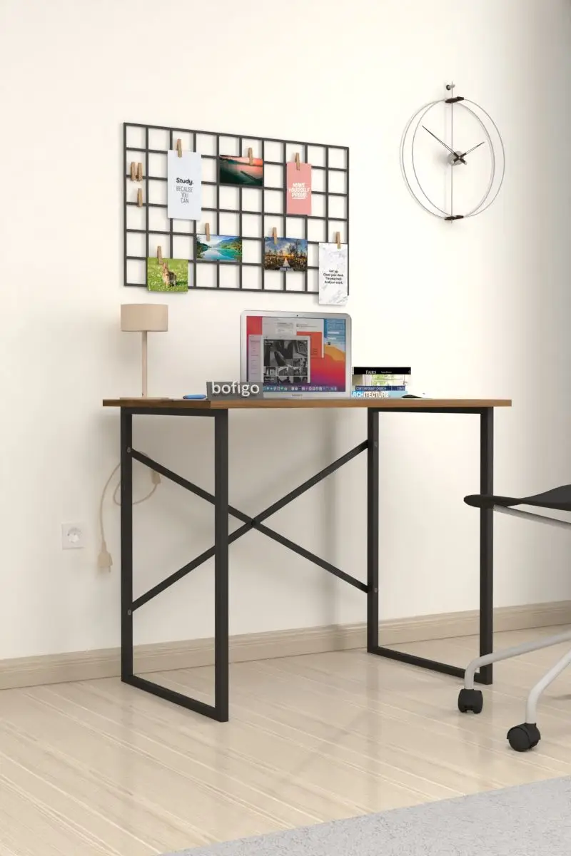 Office Desk Laptop Computer Desk Office Course Meals Child Desk White 60x90 - Image 3