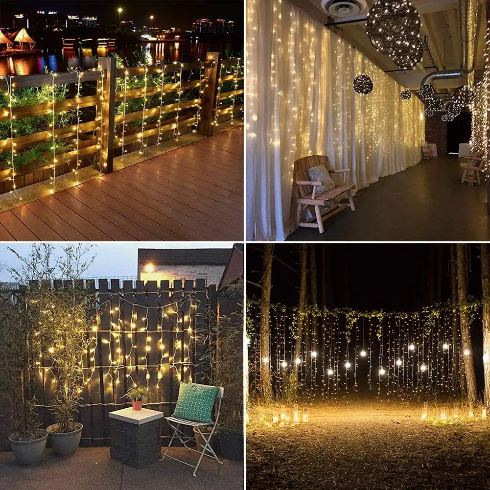 Curtain Light Festoon LED Icicle String Light Connectable New Year Eve Ornaments Garland 3x1/3x2/3x3/6x3m Christmas Decorations - Image 4
