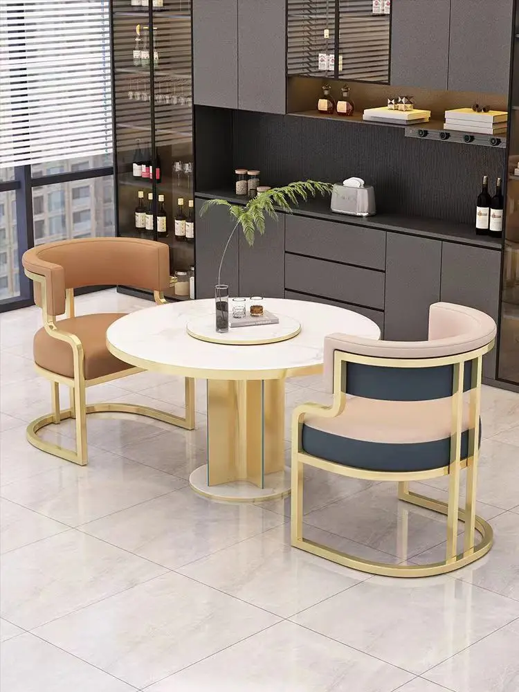 Armchair Luxury Dining Chair Restaurant Hotel Throne Relax Dinning Chair Office Accent Chaise Salle A Manger Nordic Furniture - Image 5