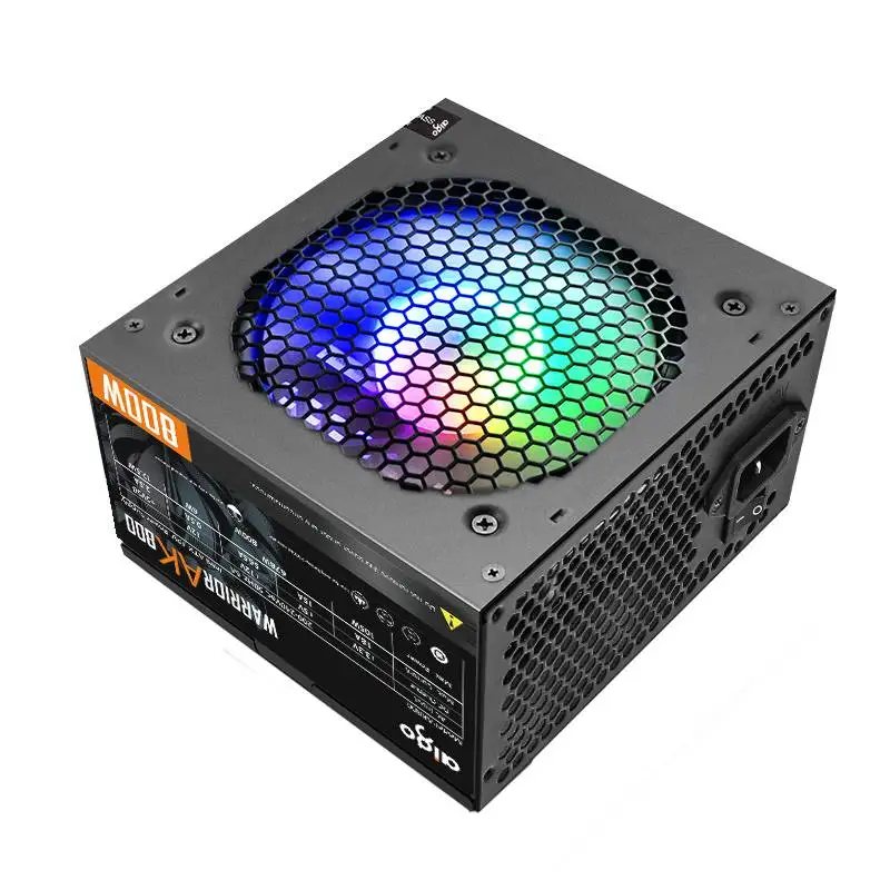 Aigo AK PC PSU Power Supply Unit 500W 600W 700W 800W 1000W Gaming 120mm RGB Fan 220V ATX Desktop computer Power Supply for BTC - Image 6
