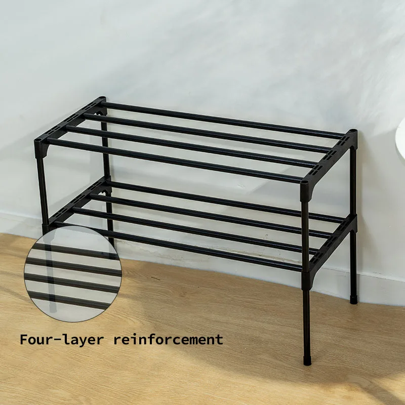 2 Layers Household Dustproof Shoe Cabinet Thickened Durable Living Room Slippers Boots Shoes Storage Rack Simple Assembly - Image 3