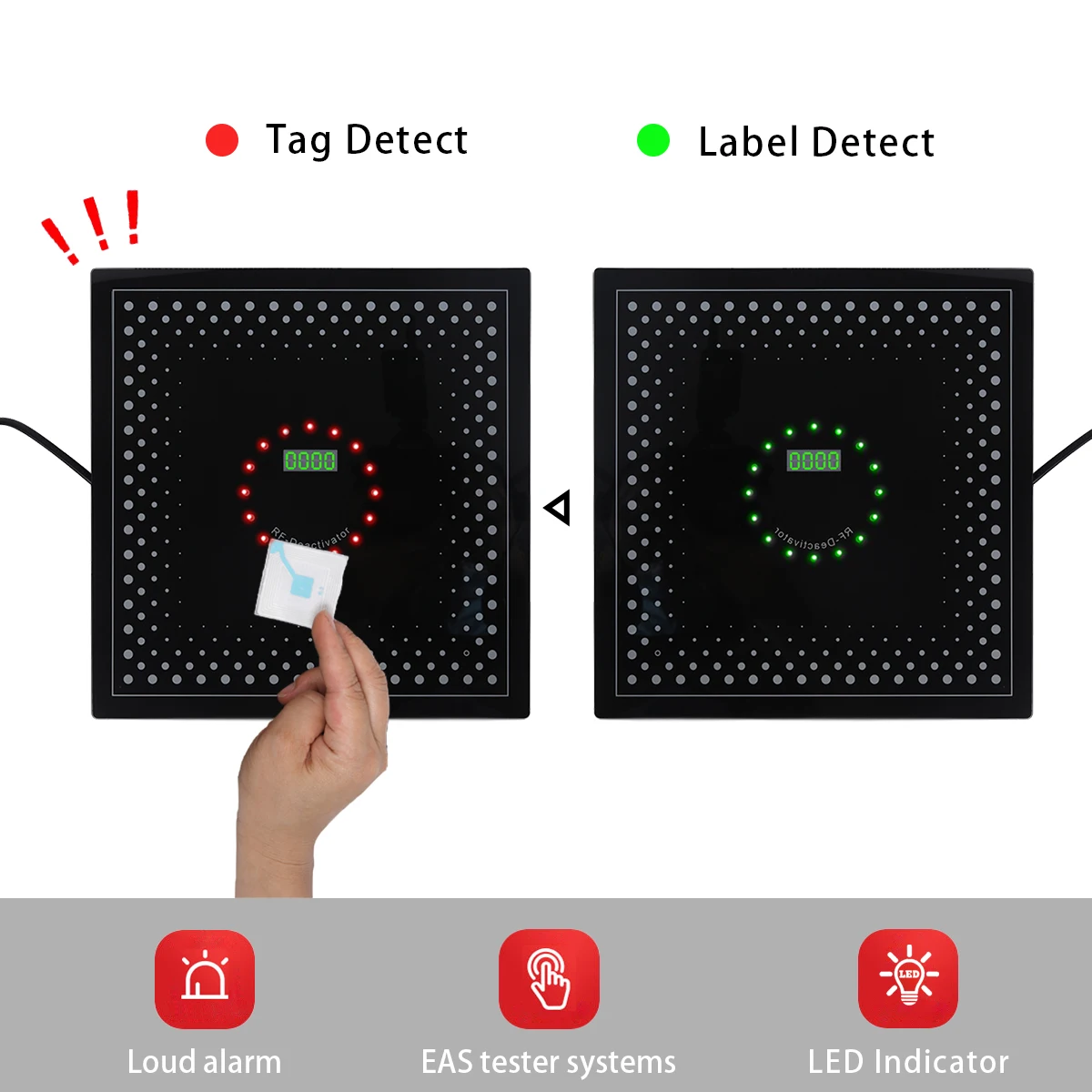 Label Deactivator With Sound And Light Alarm For RF8.2Mhz EAS Systems 110V-240V Retail Security Anti Theft Equipment - Image 3