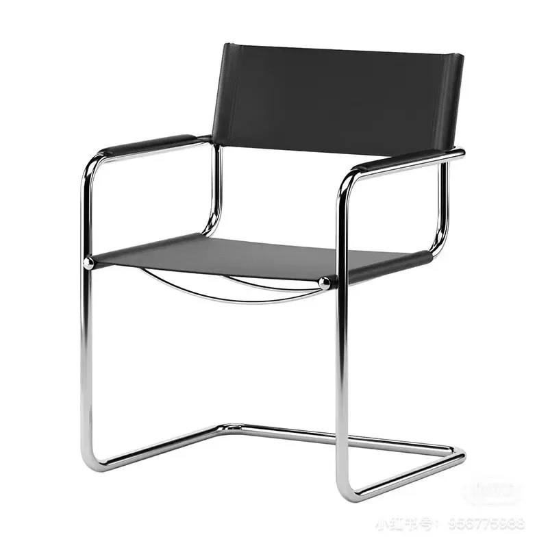 Work Back Support Dining Chairs Living Room Restaurant Metal Relax Meditation Office Lounge Armchair Nordic Silla Home Furniture - Image 6