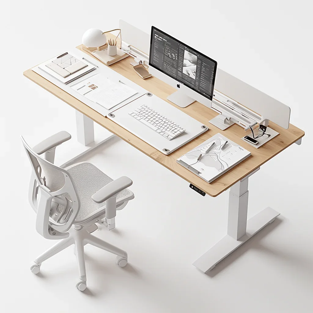 Manual Standing Desk, Office Table, Adjustable Desk, Lift Mechanism, Computer Desk for Gaming PC, Superior Quality - Image 2