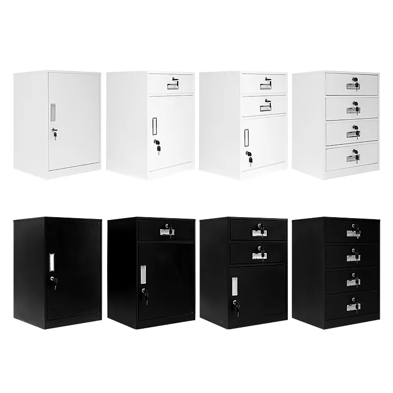 File cabinet Iron Office low Under table Locked drawer Small Data filing Storage storage