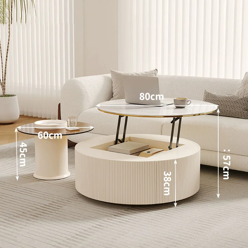 Modern Nightstands Coffee Table Round Accent Folding Center Desk Table Dressing Luxury Juegos De Comedor Replica Furniture - Image 5