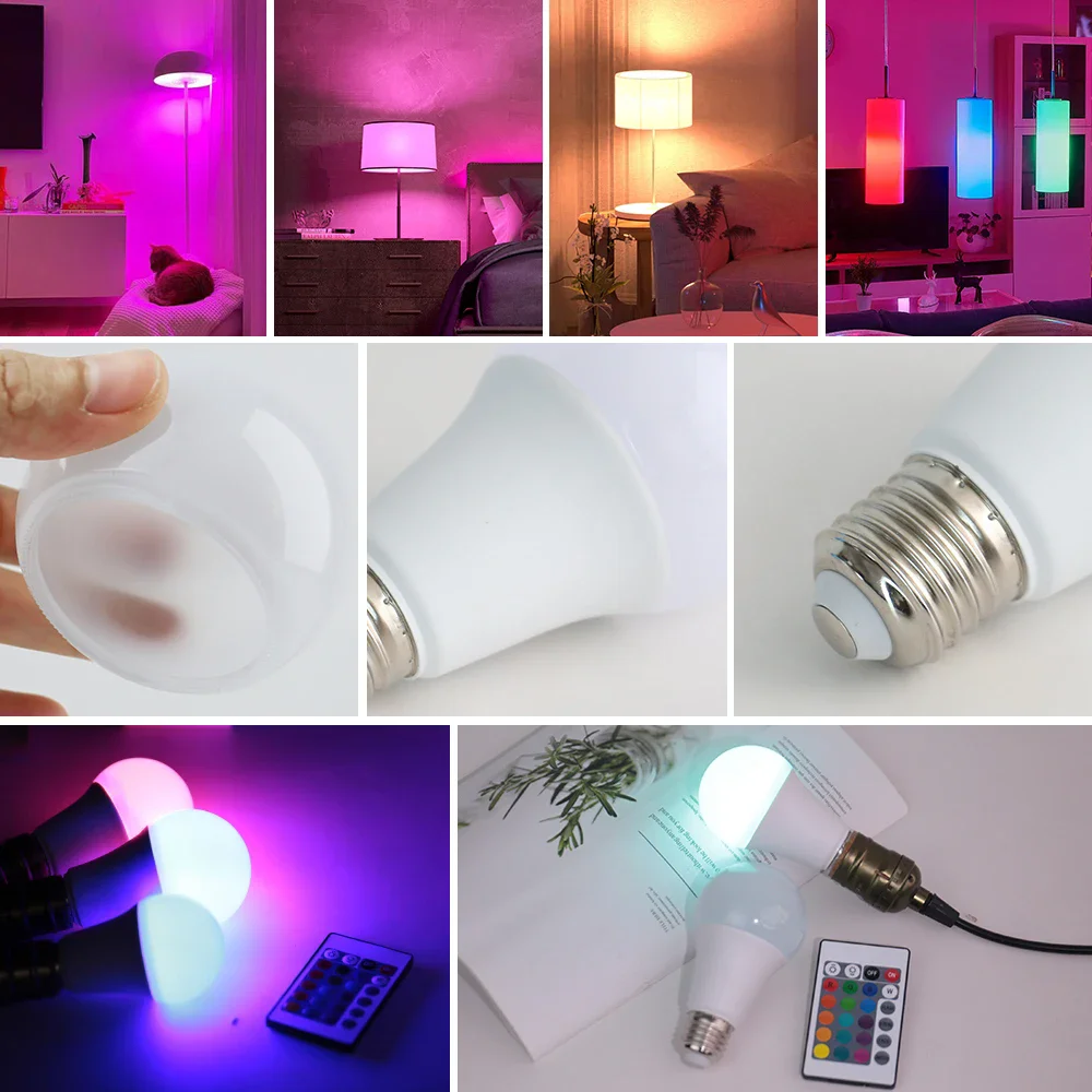 Tuya Smart E27 Bulb Dimmable RGB Smart Light Led Bulbs 5W 10W 15W LED Bulb Smart Life App Voice Control with Alexa Google Home - Image 5