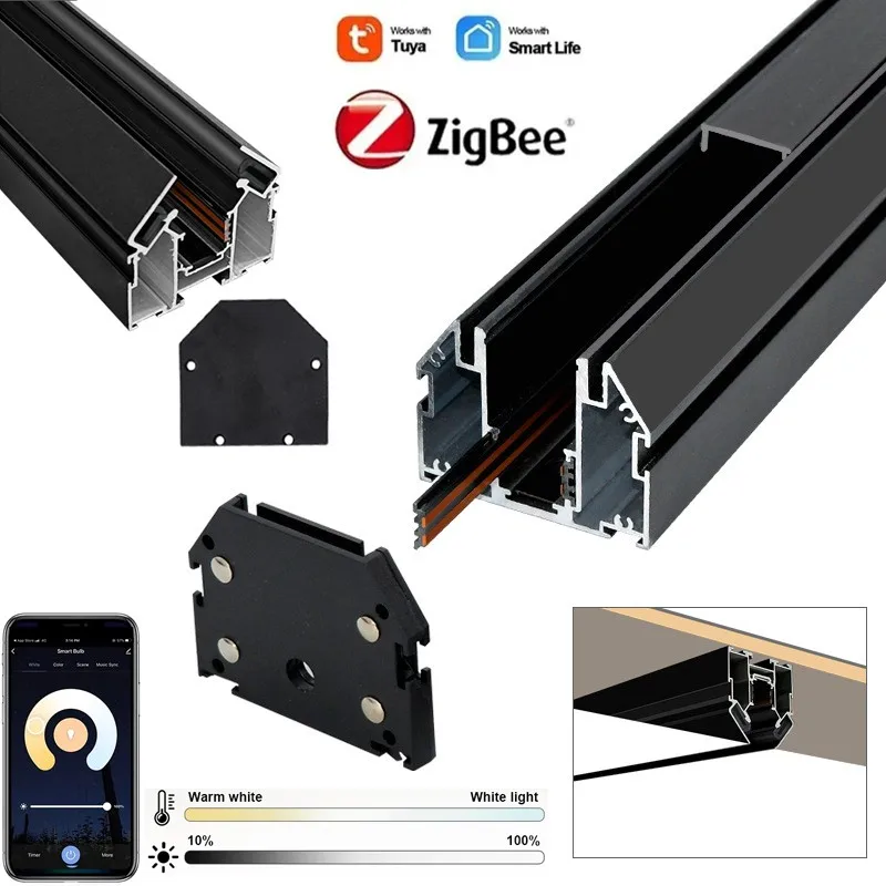Modern magnetic Track light system 48v Tension stretching ceiling soft film magnetic Rail Lamp concealed track lights livingroom