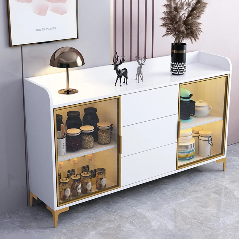 Grey Cube Skincare Living Room Cabinet Coffee Station Modern Storage Buffet Cabinet Display Kitchen Cajoneras Bedroom Furniture - Image 6