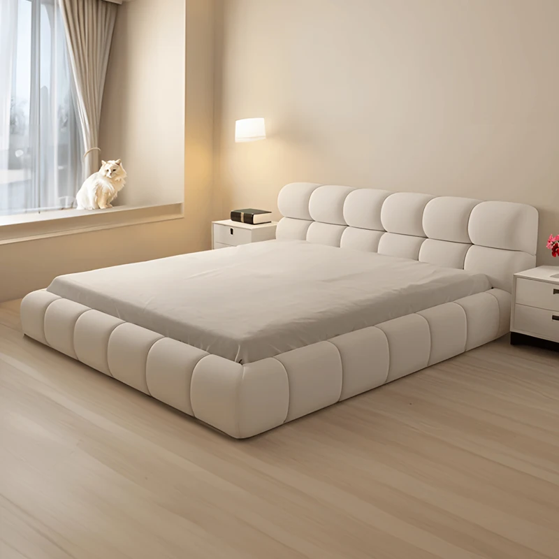 Unique Double Bed Bedroom Aesthetic Europian Nordic Bed Queen Size Minimalist Camas De Matrimonio Dormitorio Home Furniture - Image 2